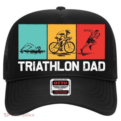 Cool Triathlon For Dad Father Swimming Running Swim Bike Run Gift Hat
