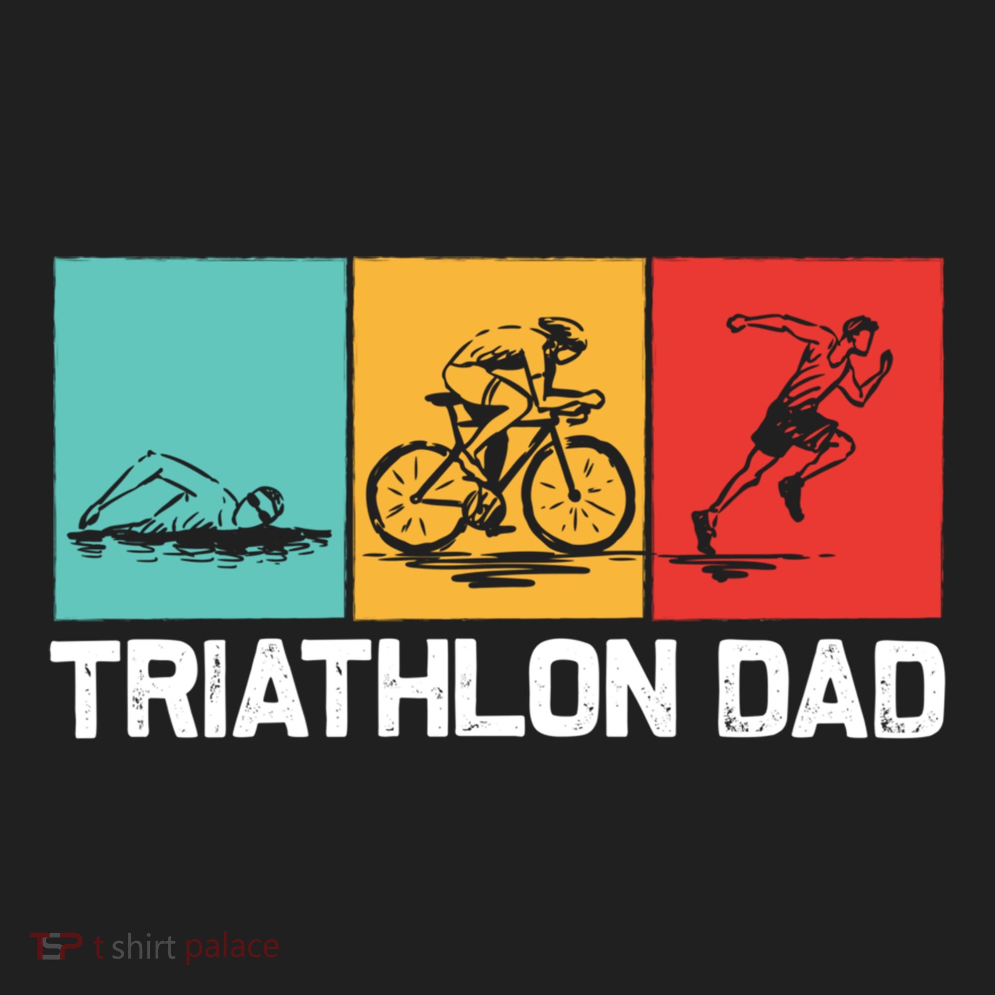 Cool Triathlon For Dad Father Swimming Running Swim Bike Run Gift Hat