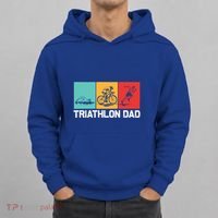 Cool Triathlon For Dad Father Swimming Running Swim Bike Run Gift Hoodie thumb 0