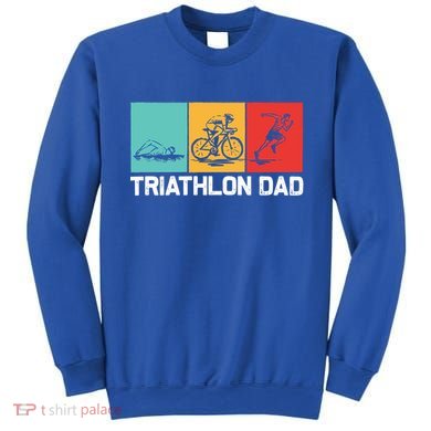 Cool Triathlon For Dad Father Swimming Running Swim Bike Run Gift Sweatshirt