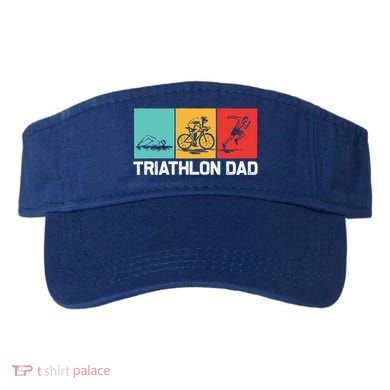 Cool Triathlon For Dad Father Swimming Running Swim Bike Run Gift Visor