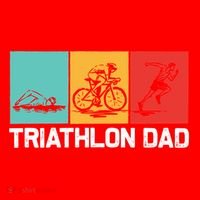 Cool Triathlon For Dad Father Swimming Running Swim Bike Run Gift Santa Hat thumb 1