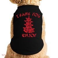 Chinese Takeaway Food Thank You Enjoy Funny Asian Doggie Tank thumb 0