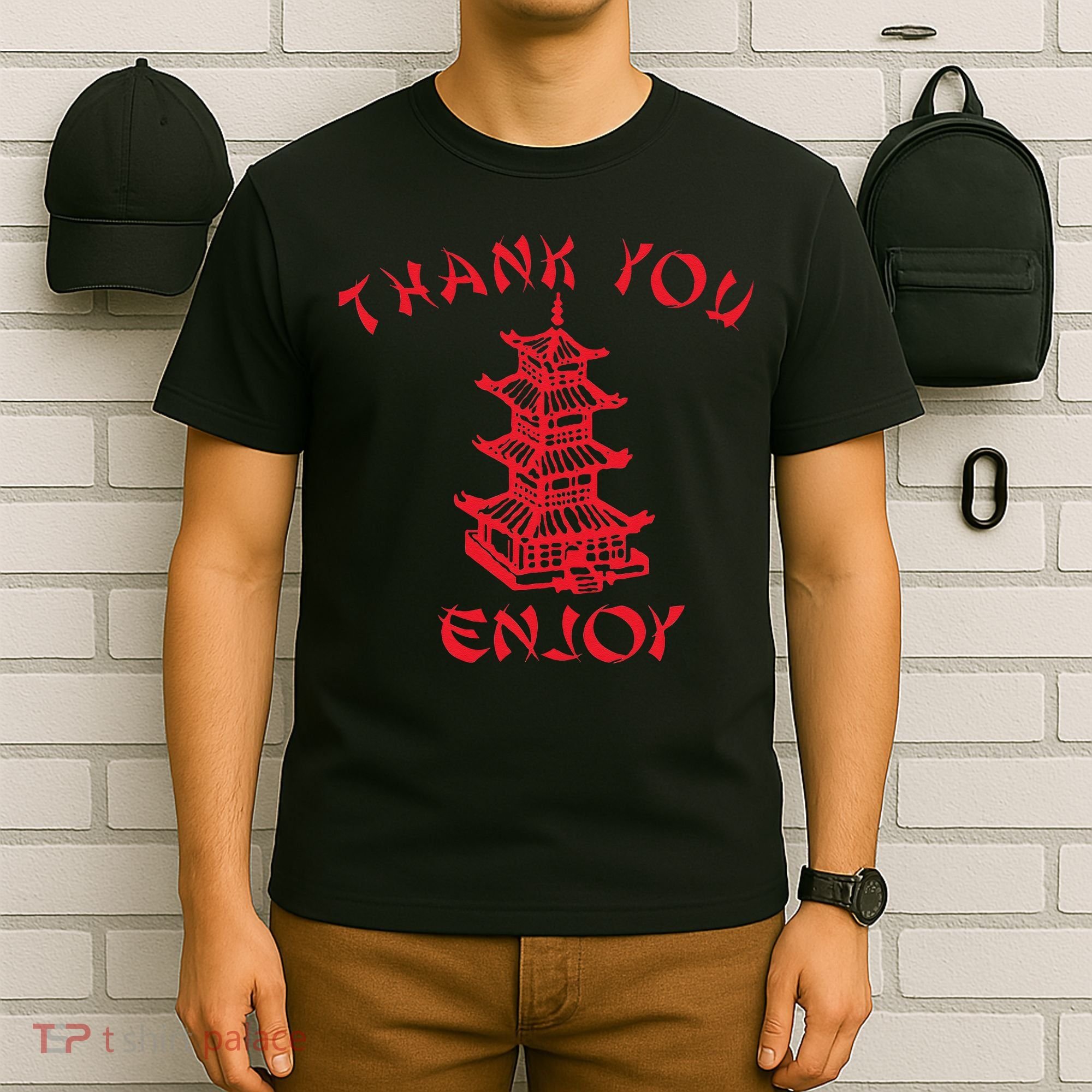 Chinese Takeaway Food Thank You Enjoy Funny Asian T-Shirt