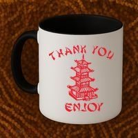 Chinese Takeaway Food Thank You Enjoy Funny Asian Coffee Mug thumb 2