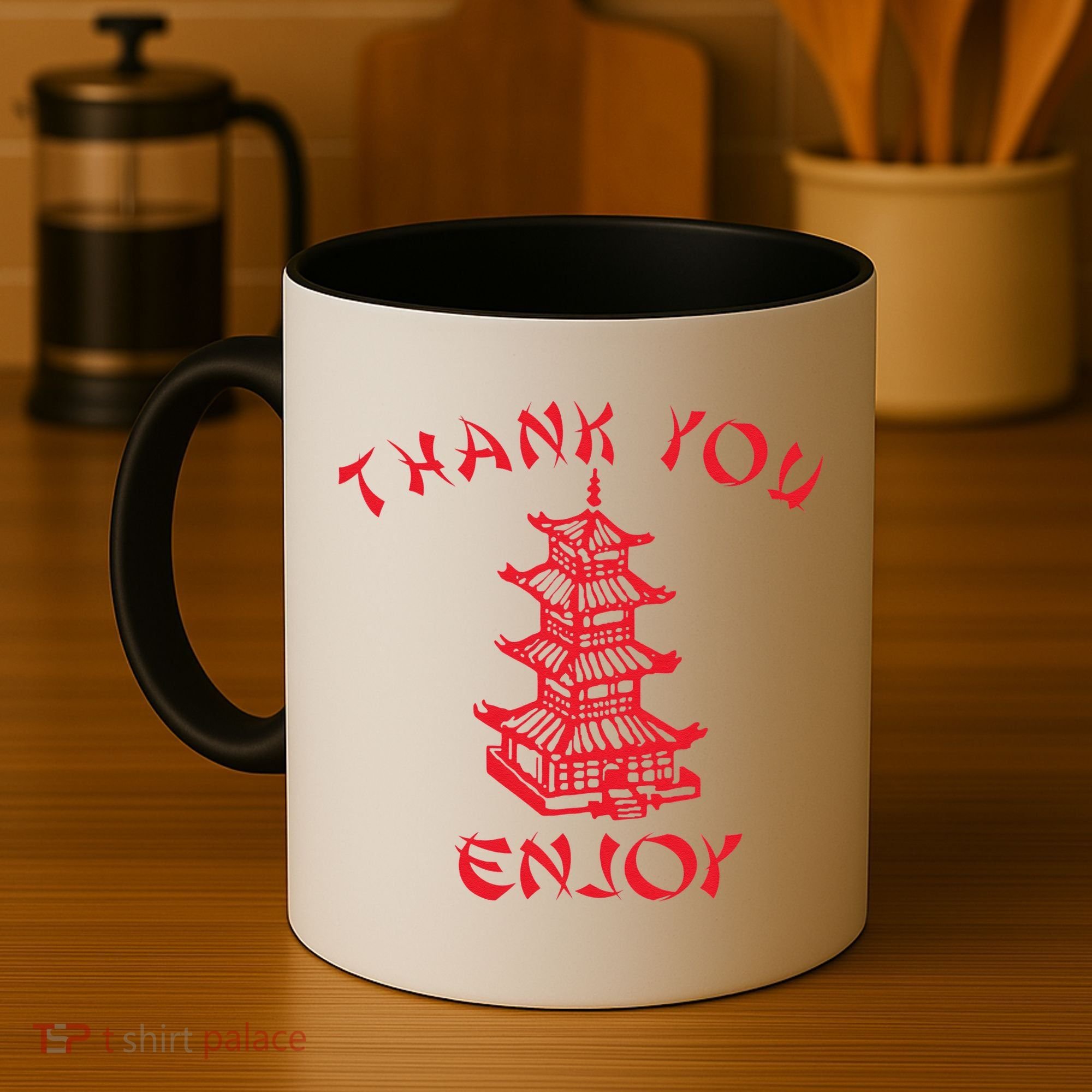 Chinese Takeaway Food Thank You Enjoy Funny Asian Coffee Mug