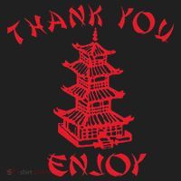 Chinese Takeaway Food Thank You Enjoy Funny Asian Hat thumb 2