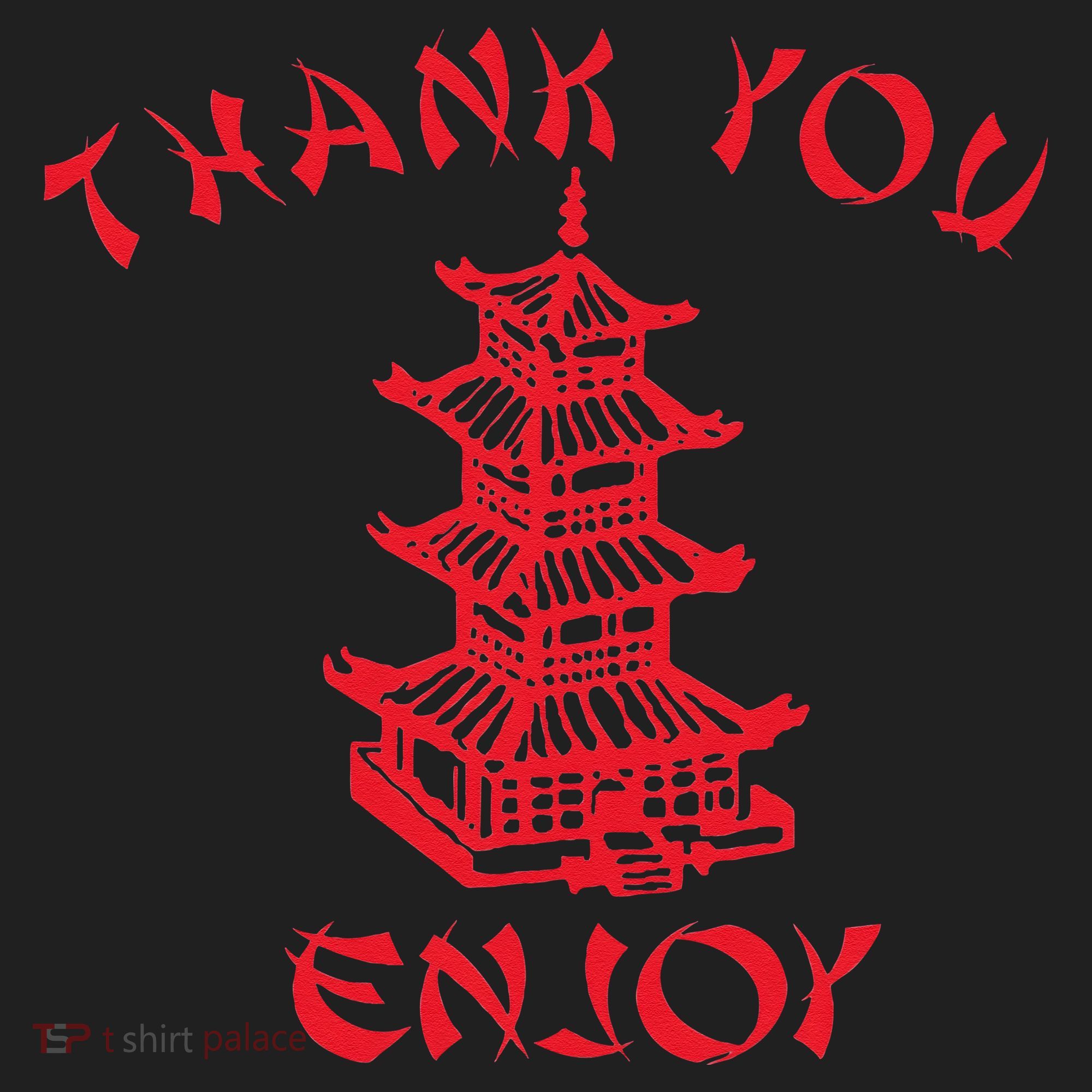 Chinese Takeaway Food Thank You Enjoy Funny Asian Golf Towel