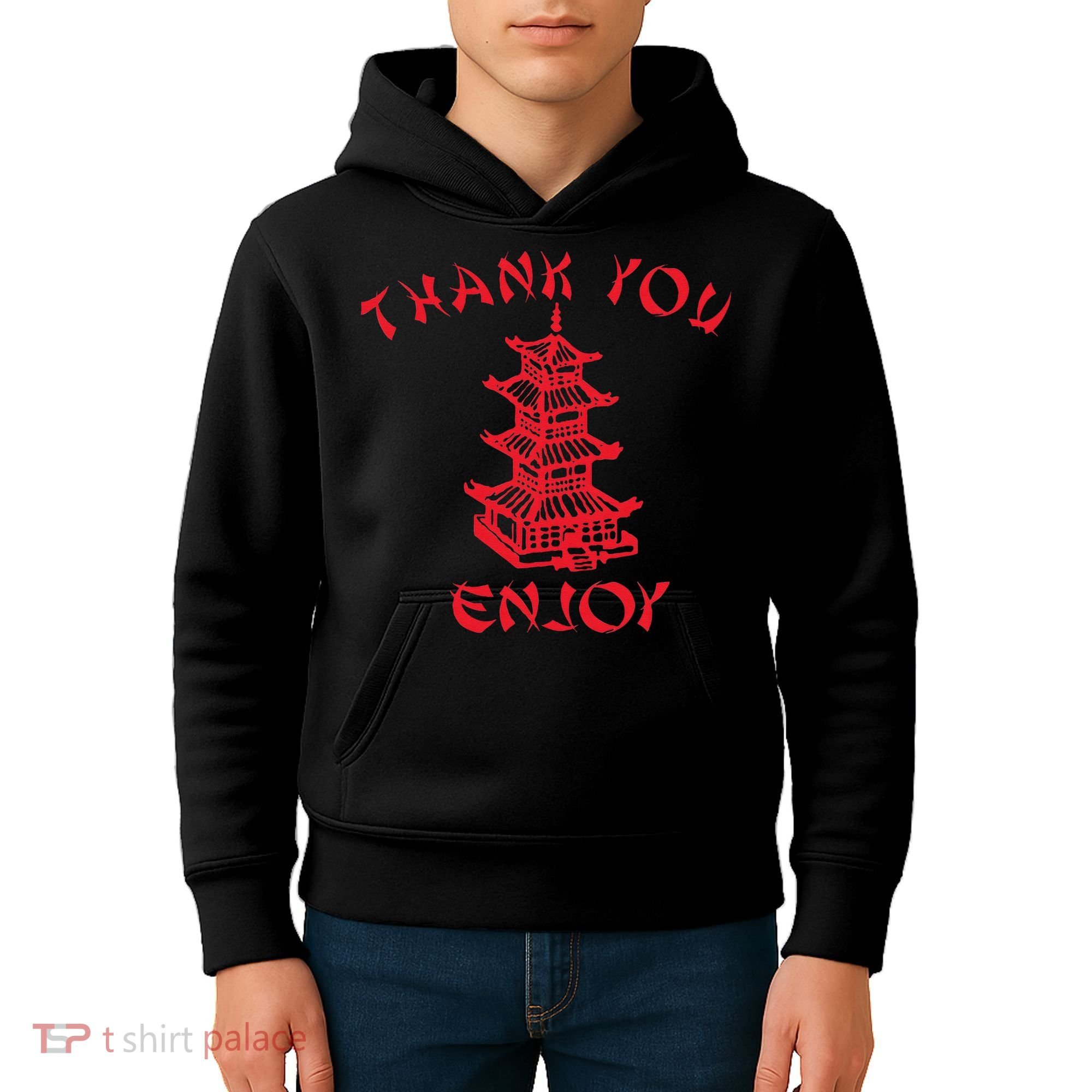 Chinese Takeaway Food Thank You Enjoy Funny Asian Kids Hoodie