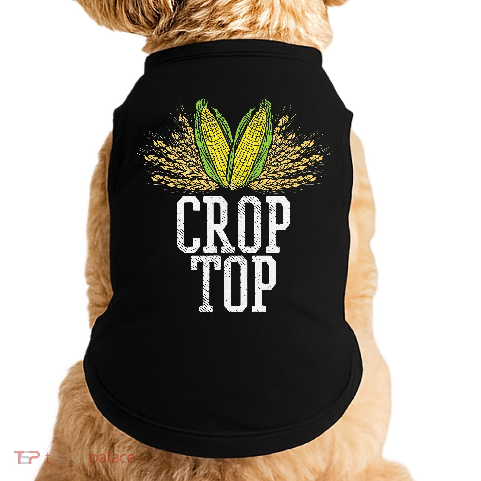 Crop Top Farm Pun Corn Farming Agriculture Funny Farmer Doggie Tank