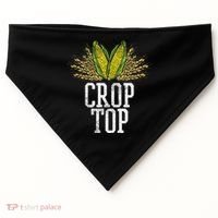 Crop Top Farm Pun Corn Farming Agriculture Funny Farmer USA-Made Doggie Bandana thumb 0