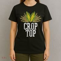 Crop Top Farm Pun Corn Farming Agriculture Funny Farmer T-Shirt thumb 4