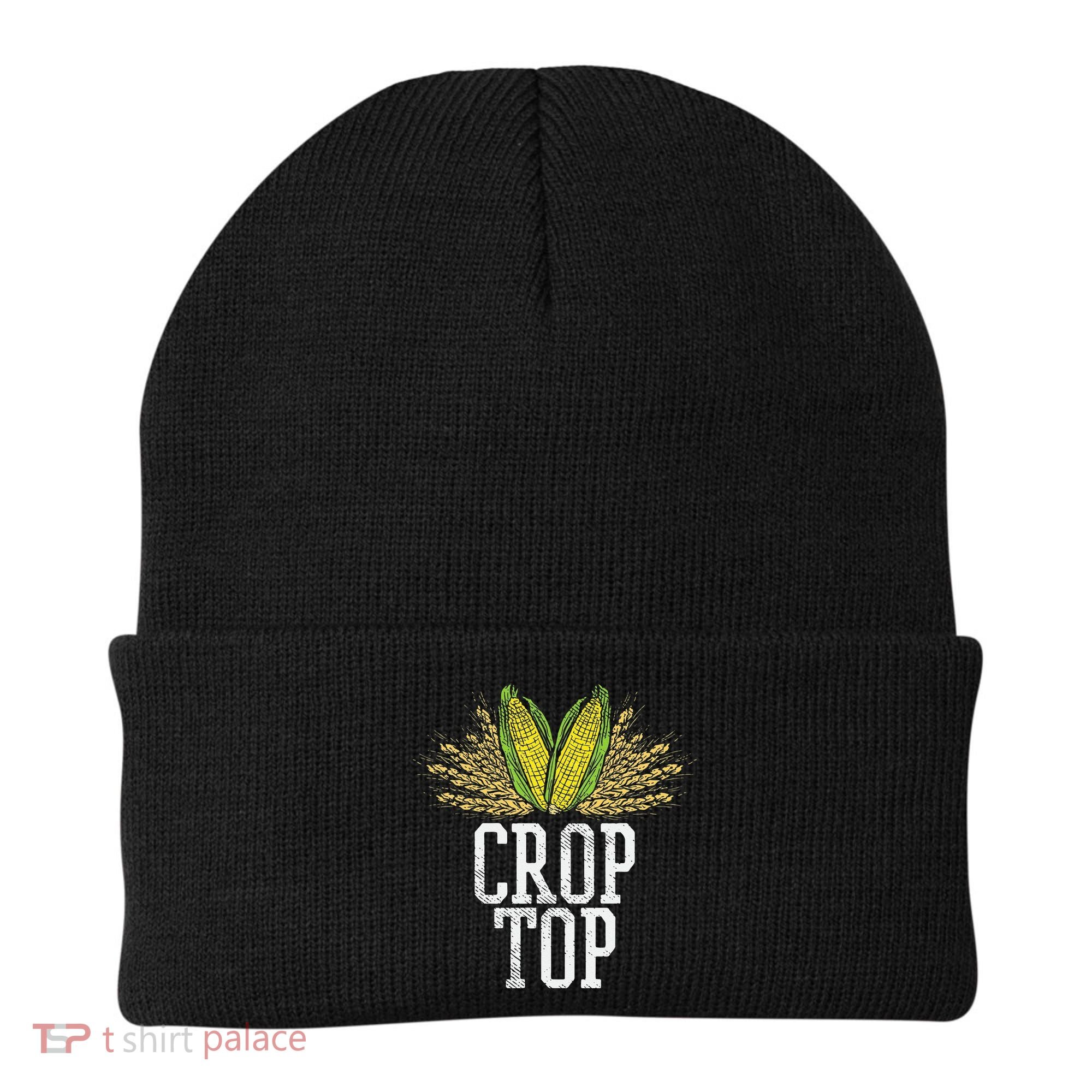 Crop Top Farm Pun Corn Farming Agriculture Funny Farmer Beanie