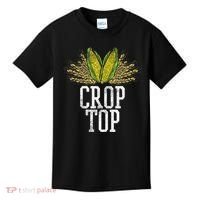 Crop Top Farm Pun Corn Farming Agriculture Funny Farmer Kids T-Shirt thumb 0