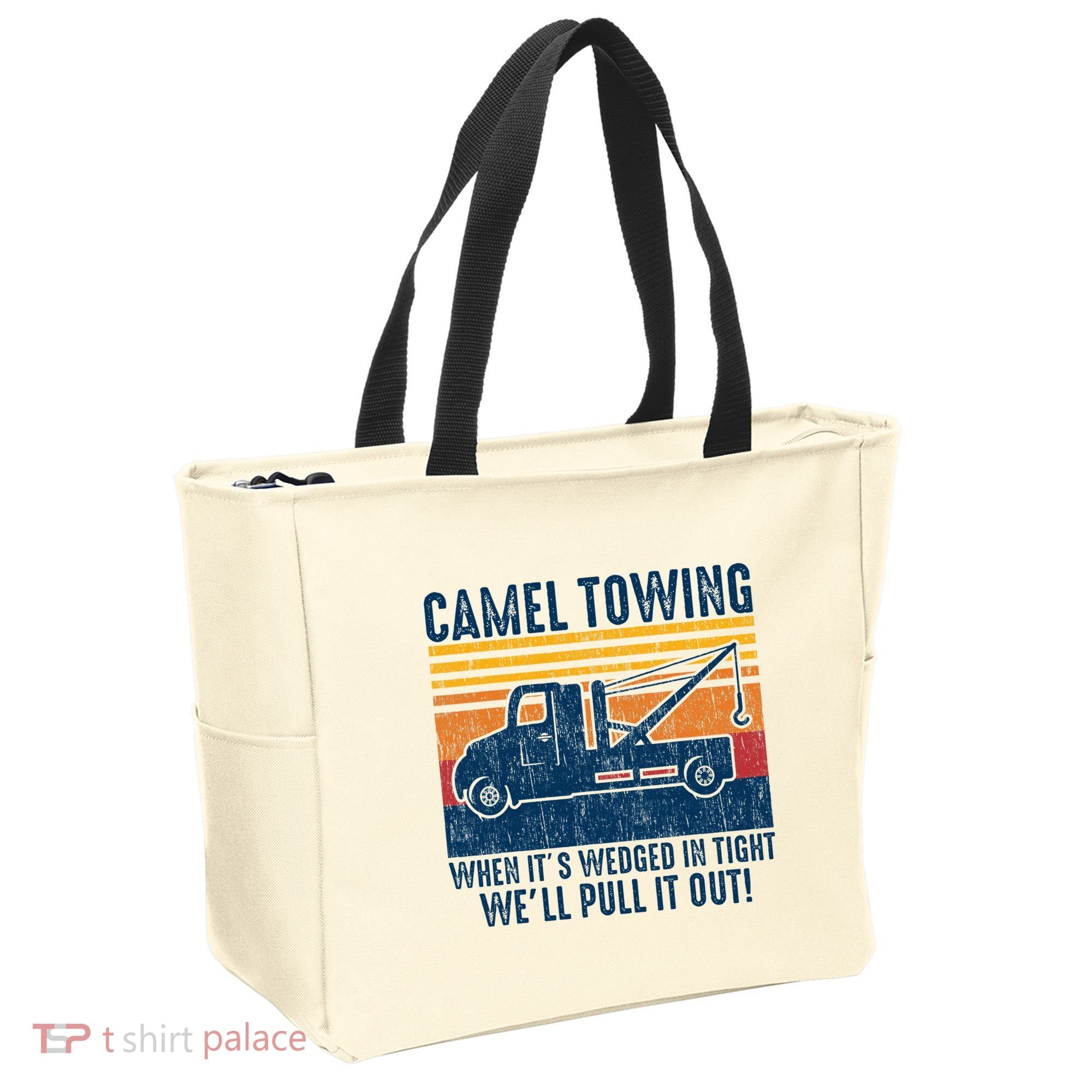 Camel Towing Funny Tow Truck Tote Bag