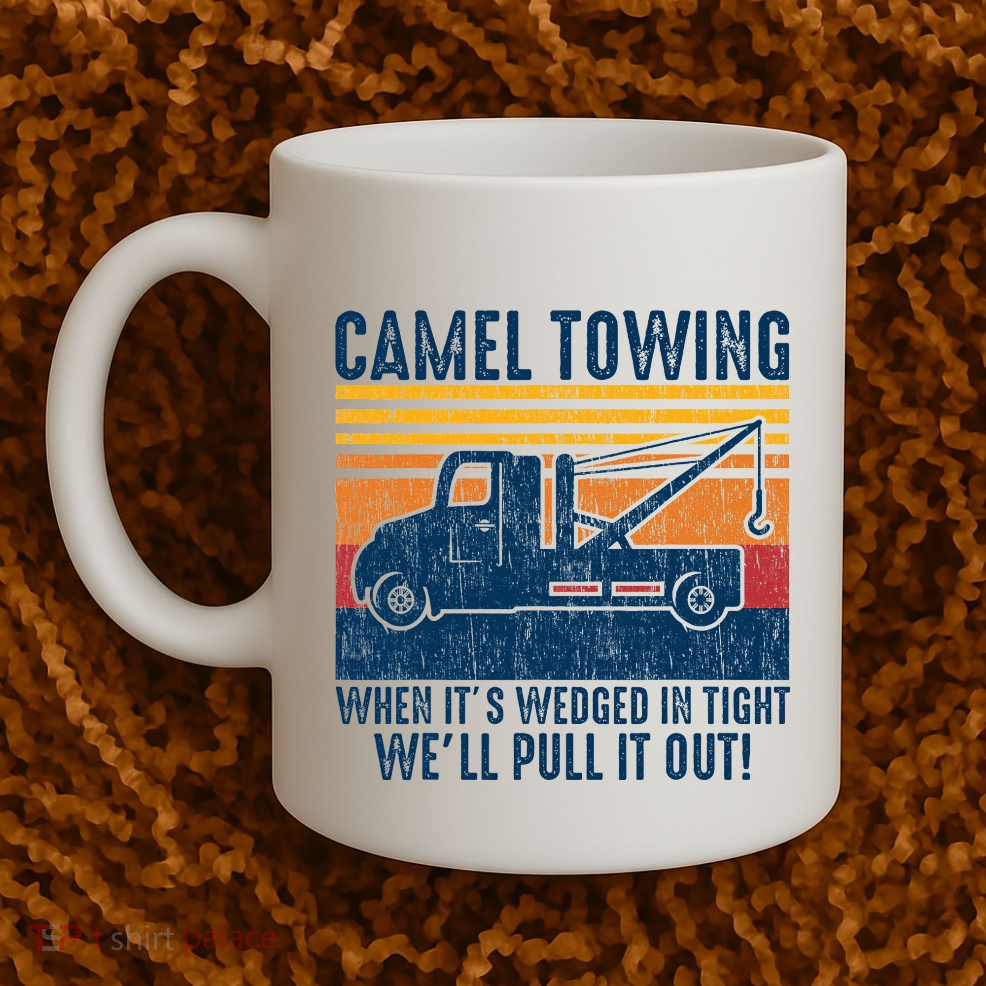 Camel Towing Funny Tow Truck Coffee Mug