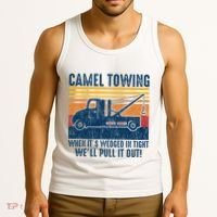 Camel Towing Funny Tow Truck Tank Top thumb 3