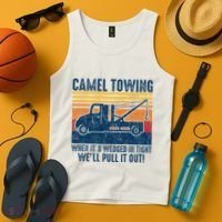 Camel Towing Funny Tow Truck Tank Top thumb 4