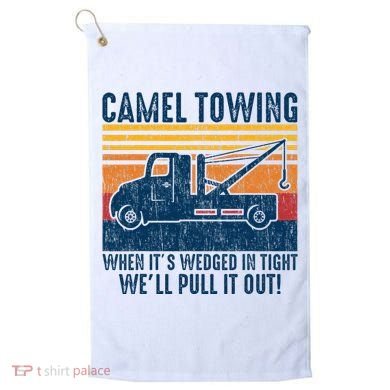 Camel Towing Funny Tow Truck Golf Towel