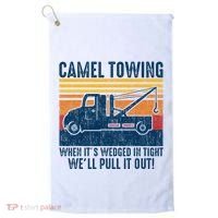 Camel Towing Funny Tow Truck Golf Towel thumb 0