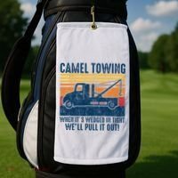 Camel Towing Funny Tow Truck Golf Towel thumb 2