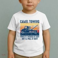Camel Towing Funny Tow Truck Toddler T-Shirt thumb 2