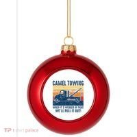 Camel Towing Funny Tow Truck Plastic Christmas Ball Ornament thumb 0