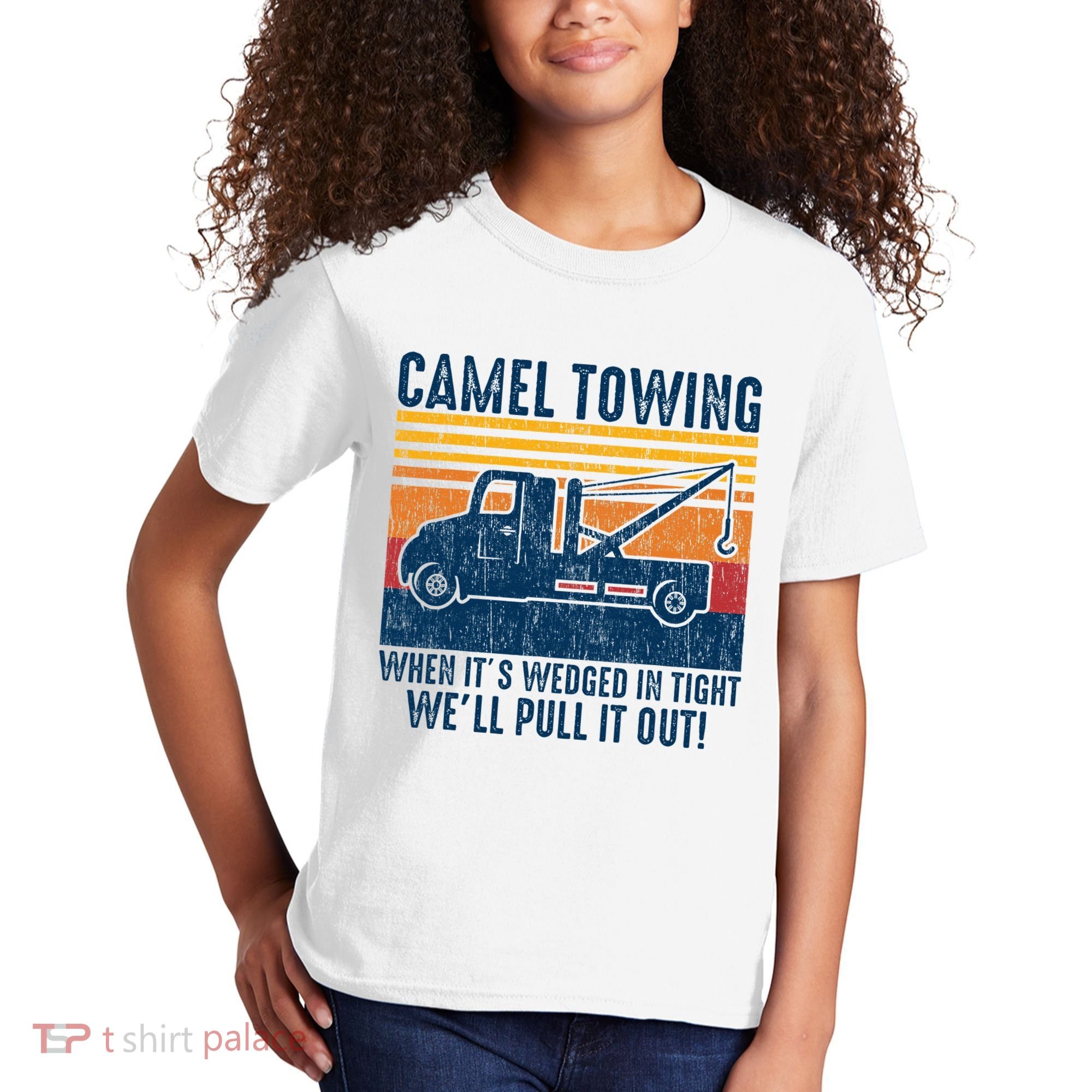 Camel Towing Funny Tow Truck Kids T-Shirt