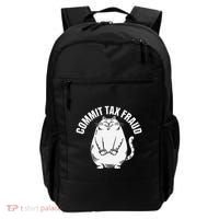 Commit Tax Fraud Funny Cat Meme Sarcastic Humorous Backpack thumb 0