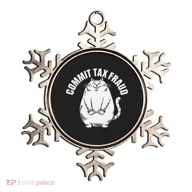 Commit Tax Fraud Funny Cat Meme Sarcastic Humorous Ornament