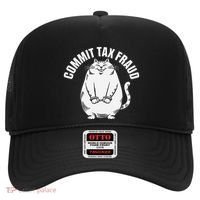 Commit Tax Fraud Funny Cat Meme Sarcastic Humorous Hat thumb 0