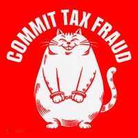 Commit Tax Fraud Funny Cat Meme Sarcastic Humorous Santa Hat thumb 1
