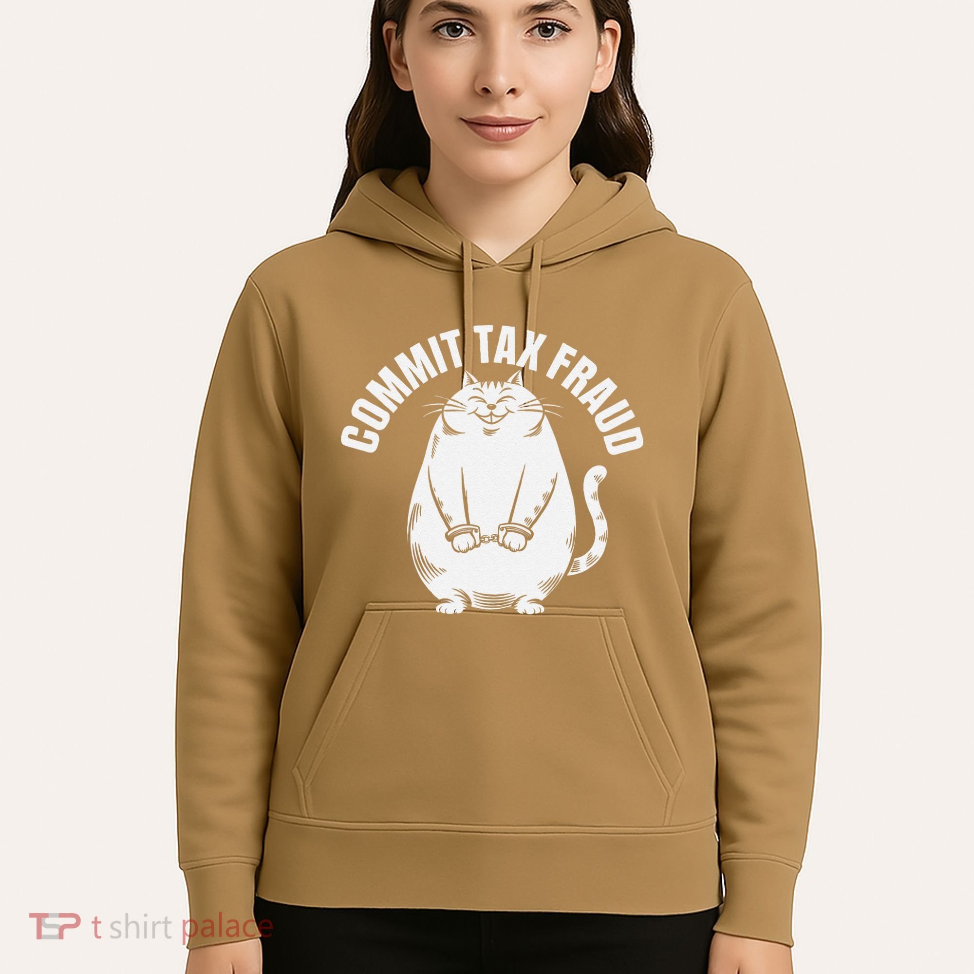Commit Tax Fraud Funny Cat Meme Sarcastic Humorous Hoodie