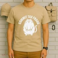 Commit Tax Fraud Funny Cat Meme Sarcastic Humorous T-Shirt thumb 6