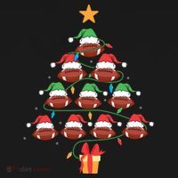 Christmas Tree Football Ornament Lights Funny Xmas Holiday Mousepad thumb 1