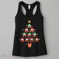 Christmas Tree Football Ornament Lights Funny Xmas Holiday Women's Tank Top thumb 3