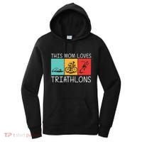 Cool Triathlon For Mom Mother Swimming Running Swim Bike Run Gift Women's Hoodie thumb 0