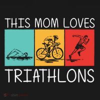 Cool Triathlon For Mom Mother Swimming Running Swim Bike Run Gift Women's Hoodie thumb 2