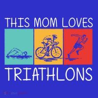 Cool Triathlon For Mom Mother Swimming Running Swim Bike Run Gift Long Sleeve Shirt thumb 2