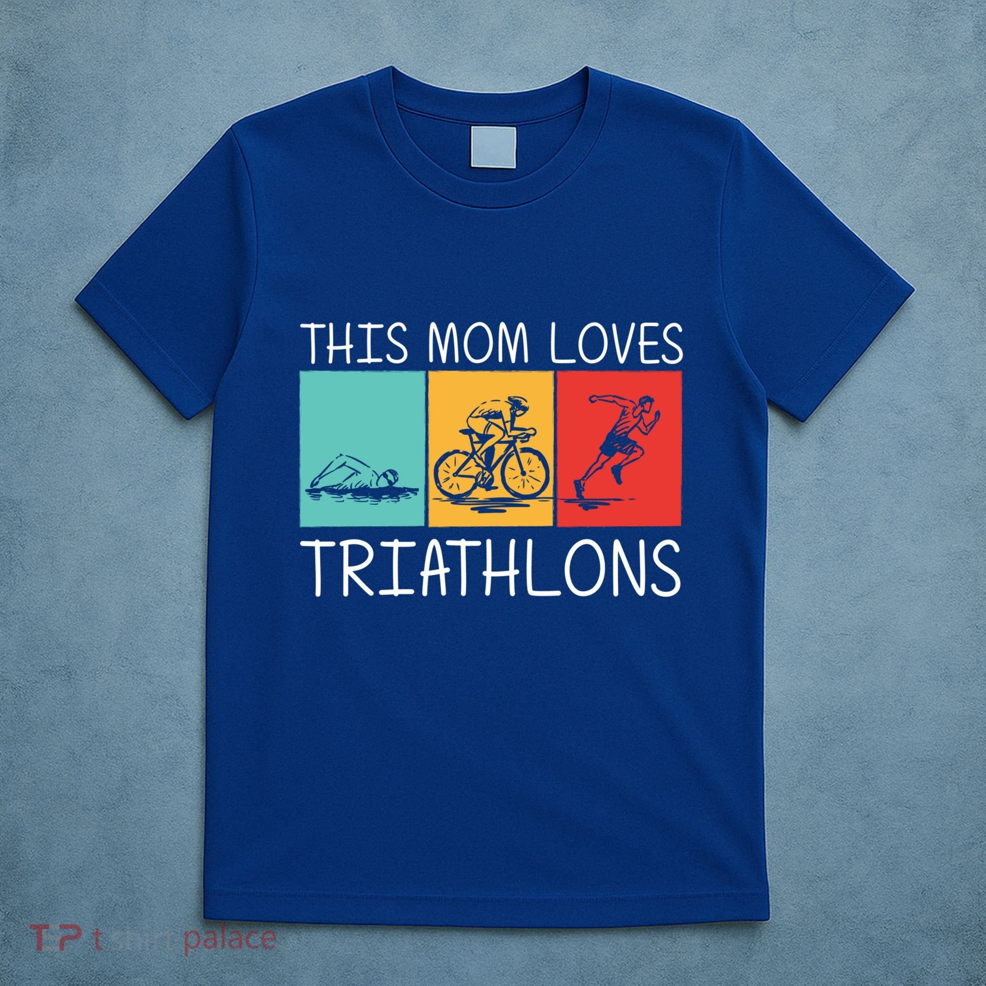Cool Triathlon For Mom Mother Swimming Running Swim Bike Run Gift T-Shirt
