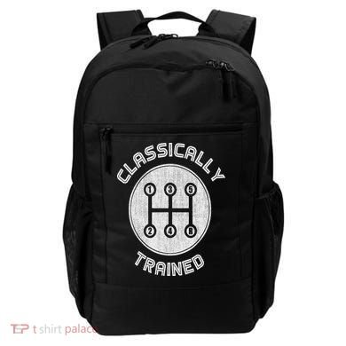 Classically Trained Funny Three Pedals Car Guys Backpack
