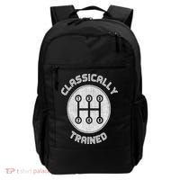 Classically Trained Funny Three Pedals Car Guys Backpack thumb 0
