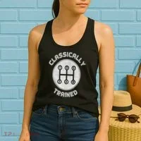 Classically Trained Funny Three Pedals Car Guys Women's Tank Top thumb 2