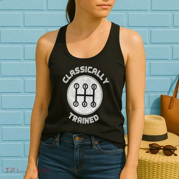 Classically Trained Funny Three Pedals Car Guys Women's Tank Top