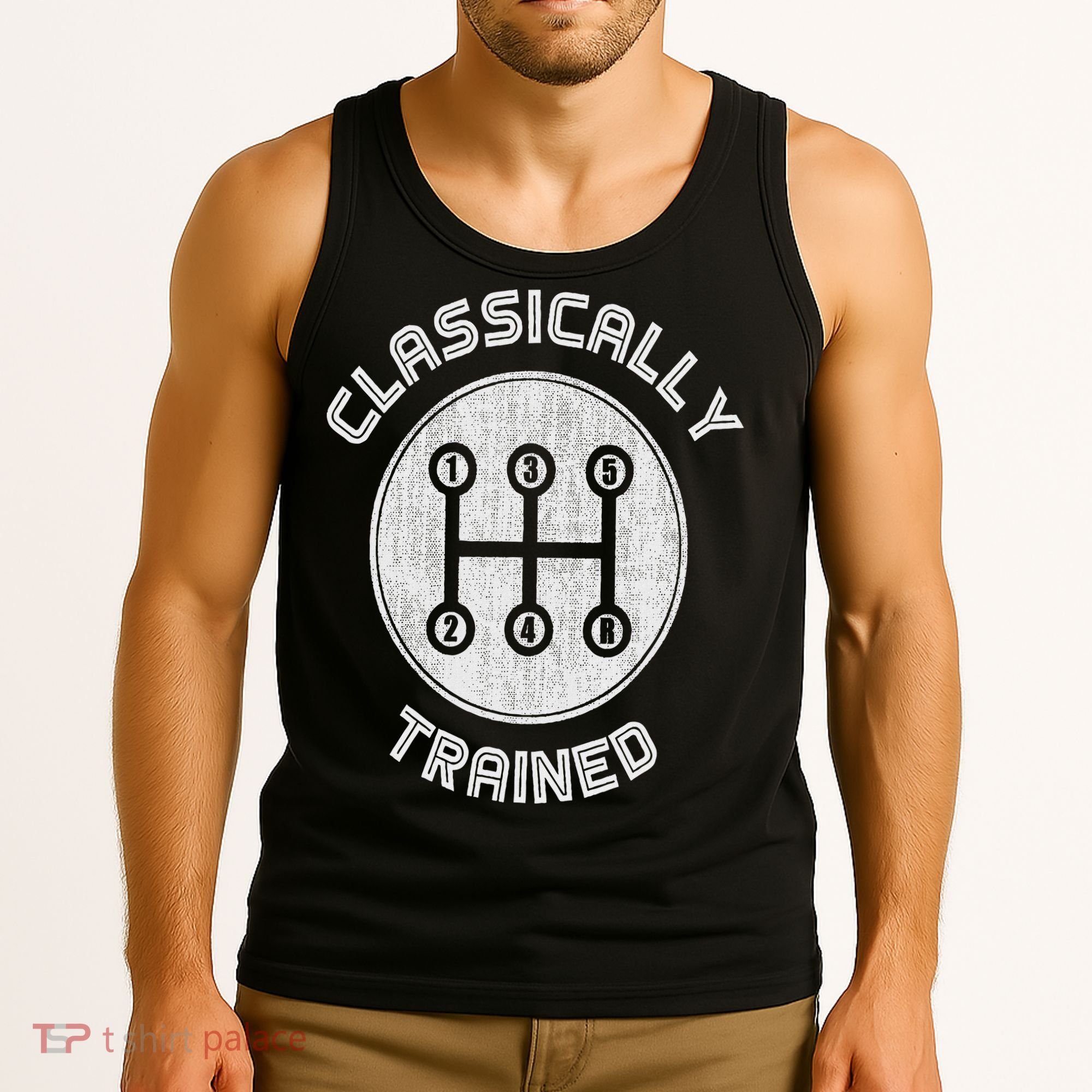 Classically Trained Funny Three Pedals Car Guys Tank Top
