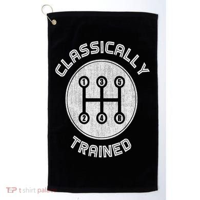 Classically Trained Funny Three Pedals Car Guys Golf Towel