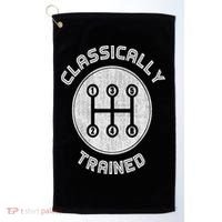 Classically Trained Funny Three Pedals Car Guys Golf Towel thumb 0