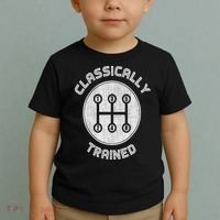 Classically Trained Funny Three Pedals Car Guys Toddler T-Shirt thumb 2