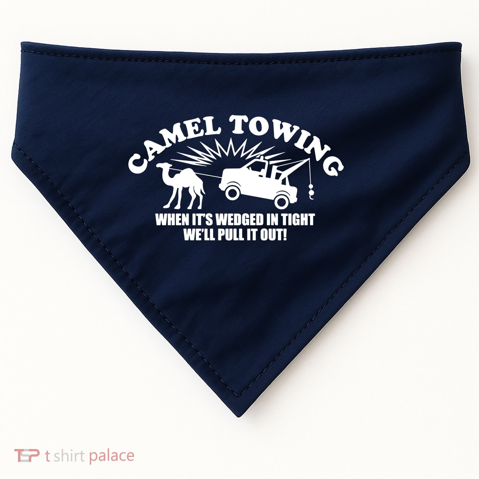 Camel Towing Funny USA-Made Doggie Bandana