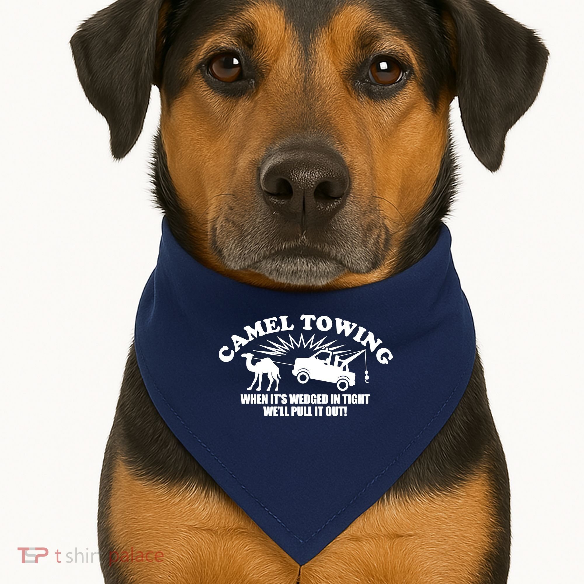 Camel Towing Funny USA-Made Doggie Bandana
